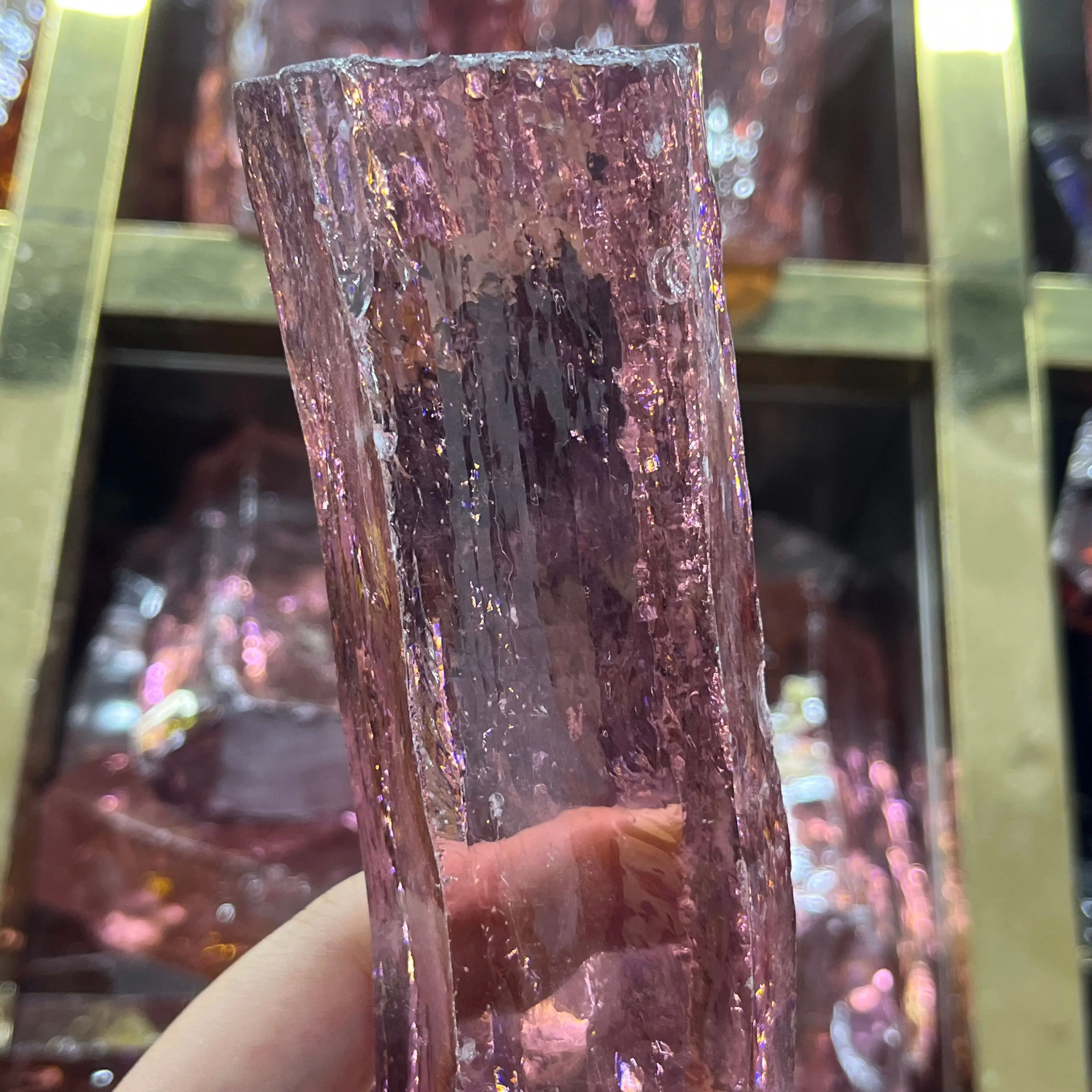 

1Kg/Bag Synthetic Raw Cubic Zirconia Gemstone Rough Pink Zircon Material