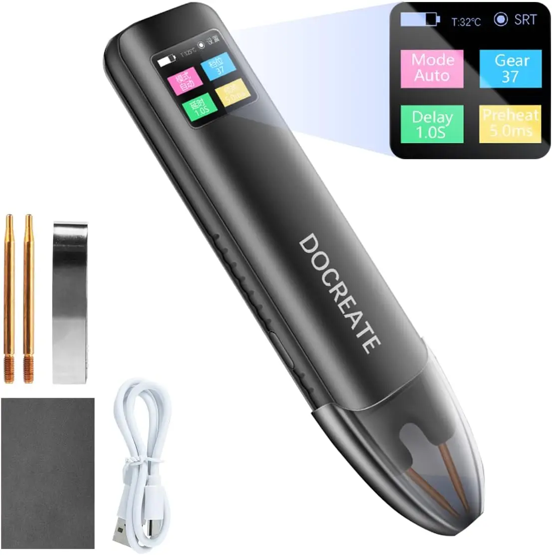 

Handheld Mini Portable Spot Welder Battery Spot Welder, for 18650 Battery,99 Gear Auto and Manual Mode with Rechargeable Battery