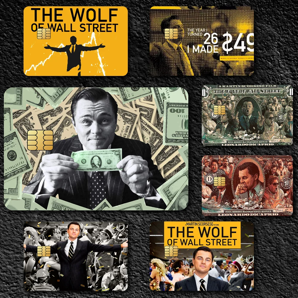 Movie The W-Wolf of Wall S-Street Film Skin Cover Credit Card Stickers 4PCS Debit Front Decoration Bank Bus Pass Waterproof