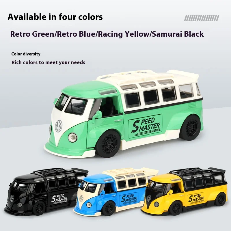 1:32 Scale Volkswagen Bus T1 Modified Metal Alloy Diecast VW Car