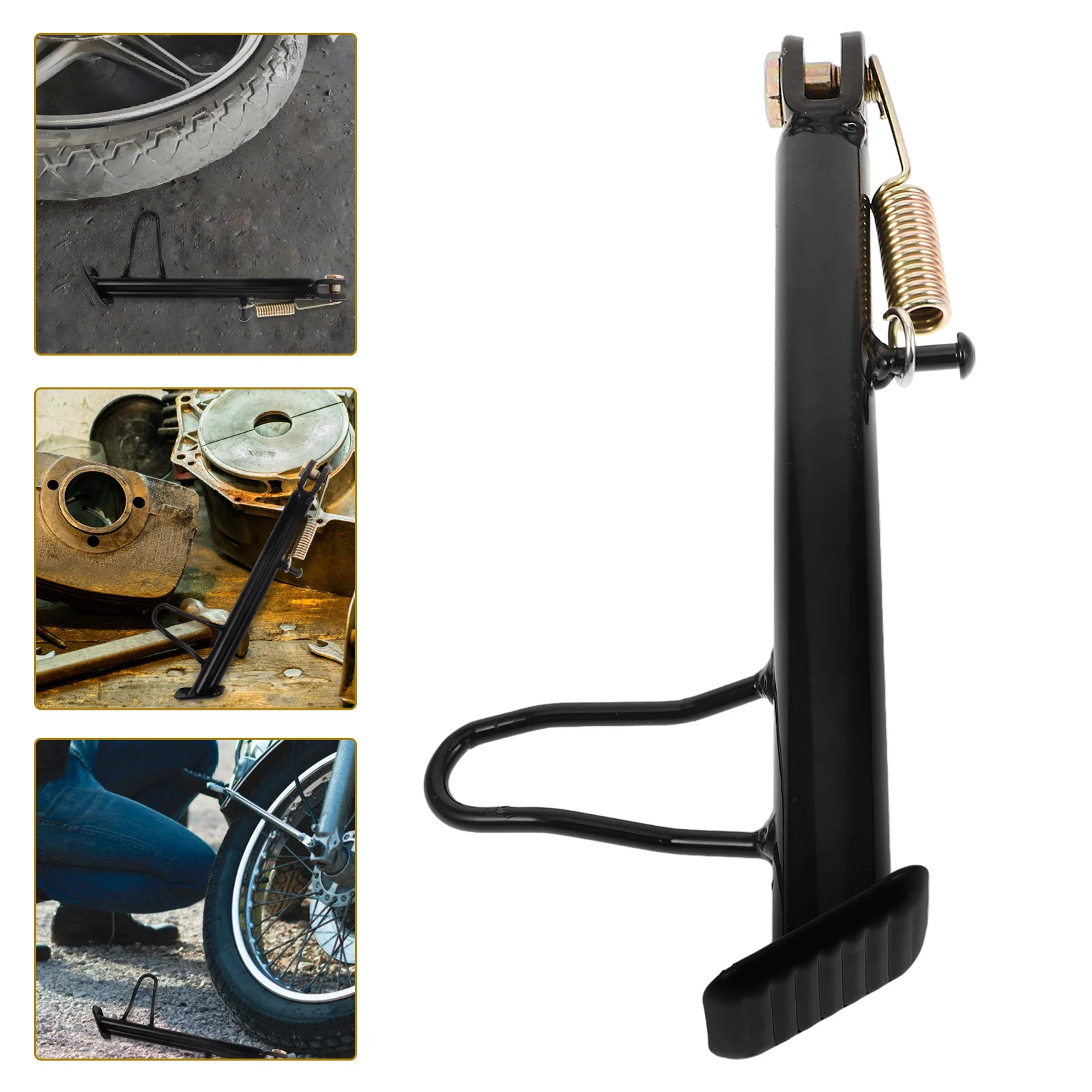 

1pcs Heavy Duty Motorcycle Kickstand Side Support Replacement Electric Scooter Metal Foot Stand Parking Tool Scooter Parts Motor