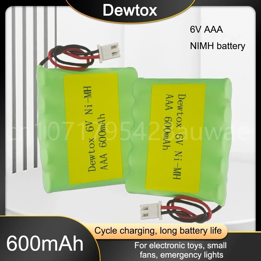 플러그가 달린 충전식 배터리 팩, 모든 종류의 전자 제품에 적합, 6V AAA, 600mAh, Ni-Mh, 신제품