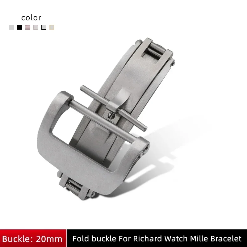 Top Quality Stainless 316L Steel Watchband Buckle 20mm For Richard Strap Mille Folding Clasp For RM Wristband Butterfly buckle