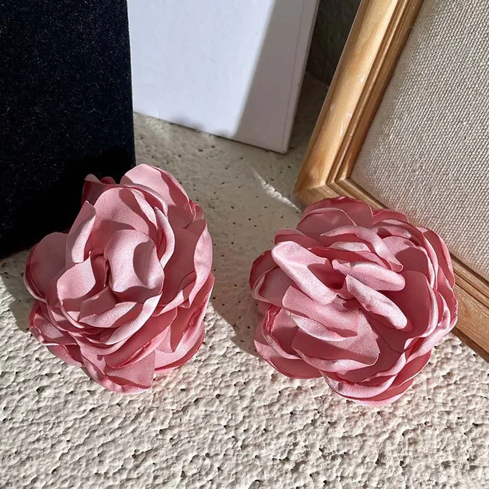 

Korean Style Flower Ring Shake Flower Prop Jewelry Accessories Jisoo Flower Open Ring Exaggerate Oversized Flowers Cloth