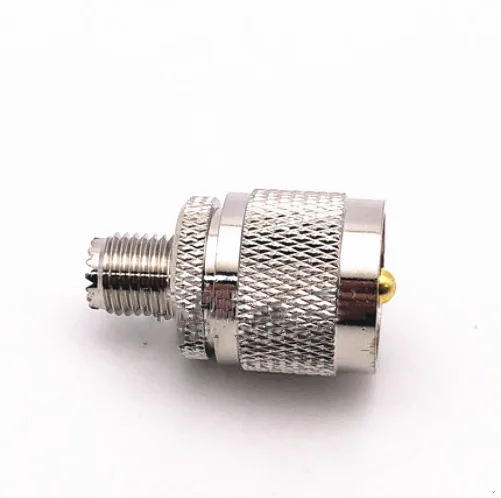 mini UHF Female to UHF PL259 Male Plug Straight RF Coaxial Adapter Connectors