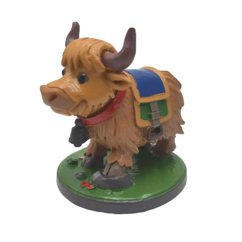

Highland Cow Ornament,Resin Hand-Painted Cute Small Cow Statue,Farmhouse Living Room Dining Table Decoration
