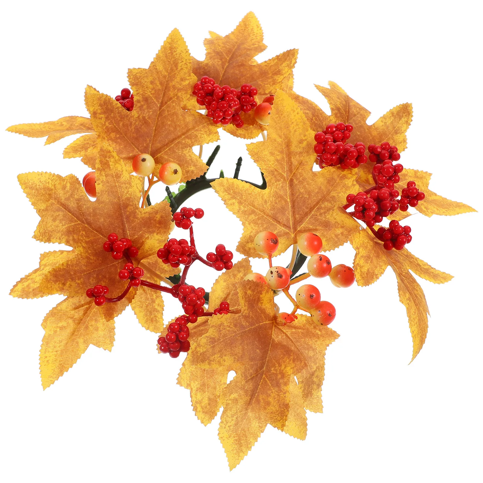 

Maple Leaf Ring Wreath Fall Thanksgiving Halloween Wedding Party Decoration Artificial Leaf Table Centerpiece Wall Door