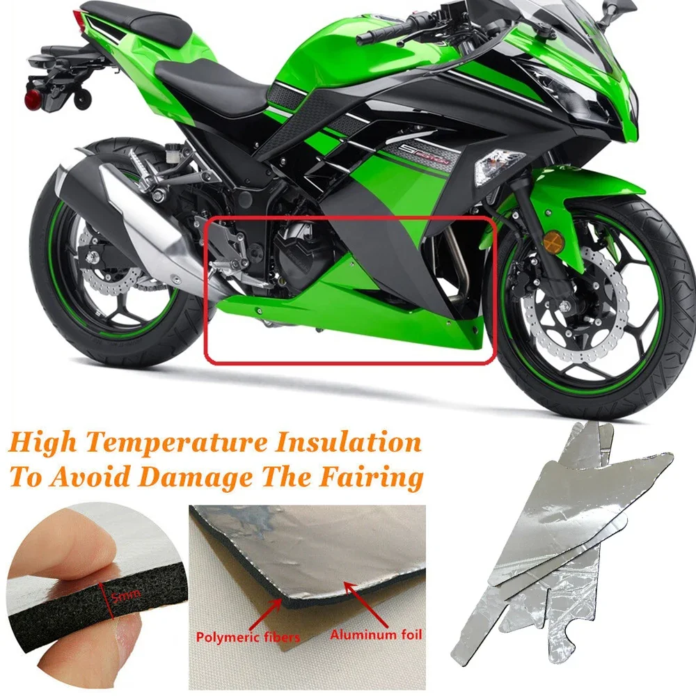 For Kawasaki Ninja 300R 2013-2016 250R 2013-2017 Motorcycle Protective Heat-Insulating Film ABS Fairing Professional Heat Shield