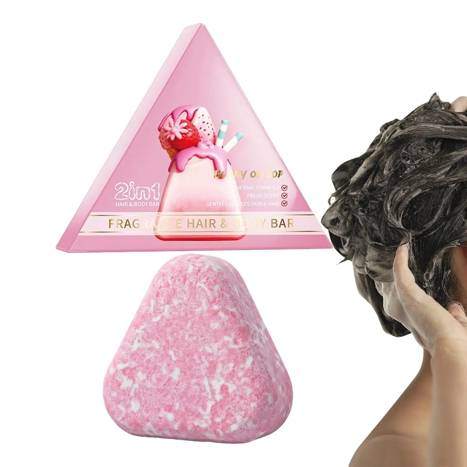 

Ice Cream Shampoo Body Soap Hair Conditioning Soap Body Cleanser Bar Hair Nourishing Oil Control Refreshing Fluffy Soothing Soap