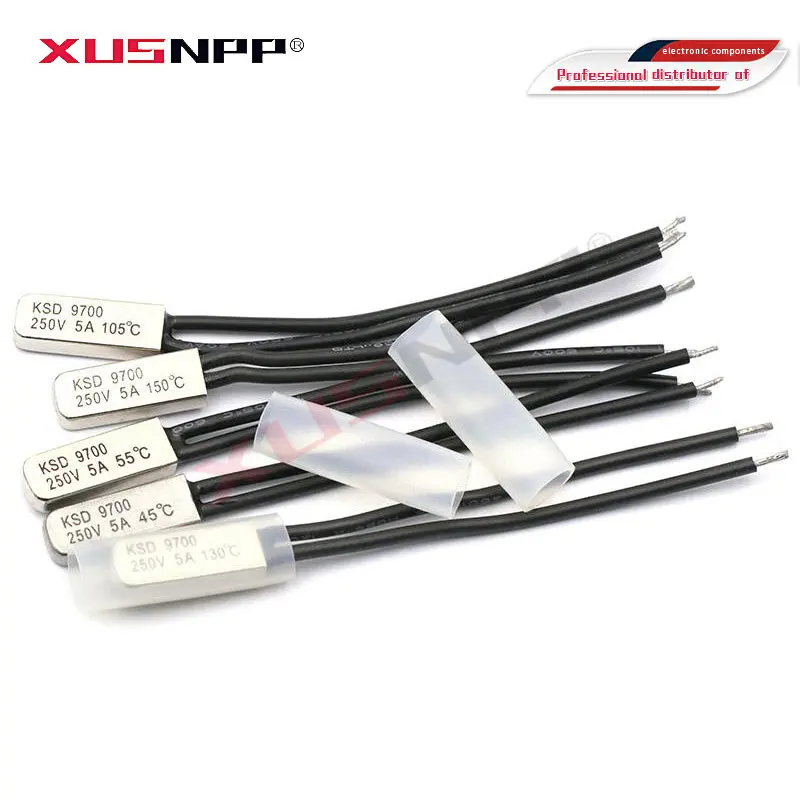 5pcs KSD9700 250V 5A 45 50 55 60 65 70 75 80 85 90 95 100 105 110 120 125 130 140 150 Degree Temperature Switch Normal Close