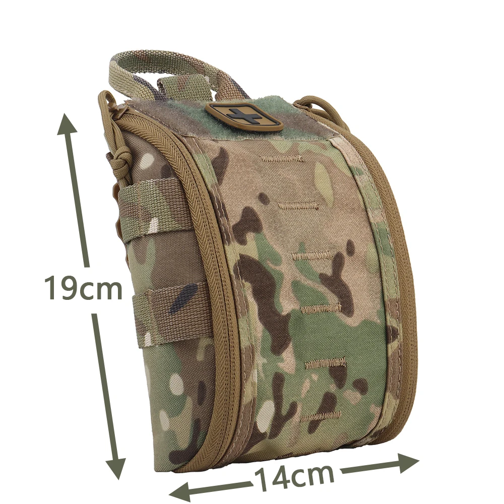 Tactical MOLLE IFAK Pouch First Aid Kit Multifunctional Bag Waist Belt Pack Hunting Vest Outdoor Camping Quick Response Pocket