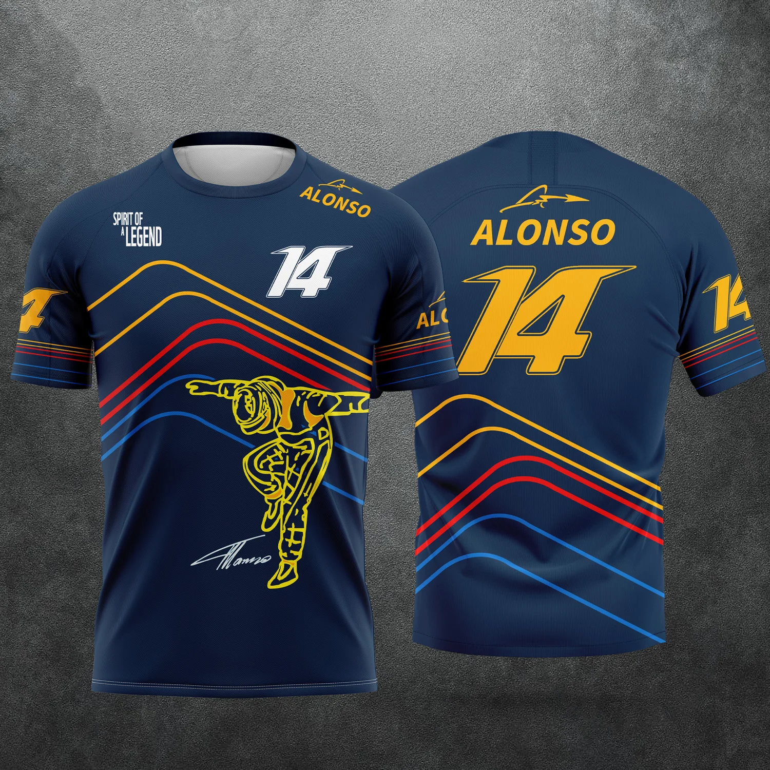 2026 Summer New Hot Racing No. 14 Rider Fernando Alonso Fan 3D Printed Pattern T-Shirt Men Women Summer Casual Short Sleeve