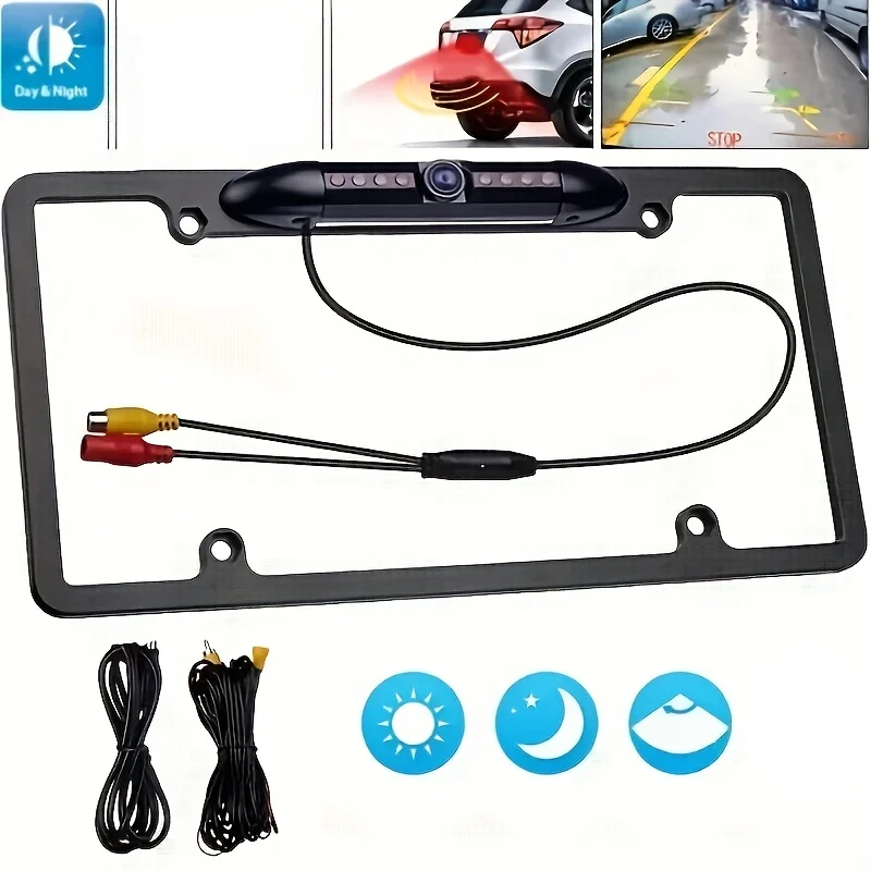 

US license plate Universal Wide Angle US License Plate Car Rear View Backup Parking Camera 8 IR Night Vision