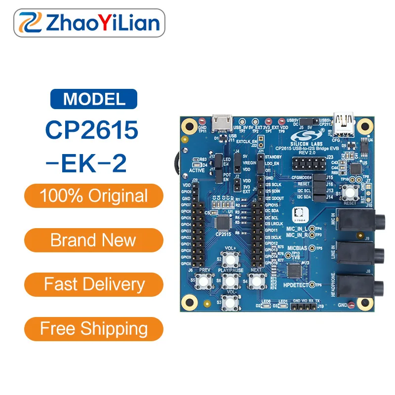 For CP2615-EK-2 Evaluation Kit Support USB Audio Class 1.0 No Firmware Needed