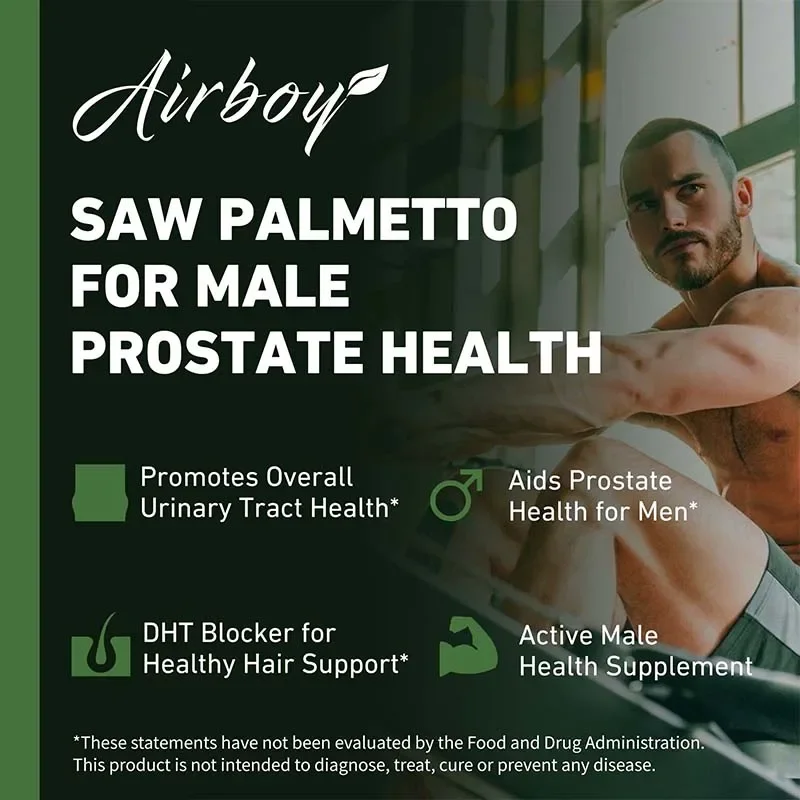 Saw Palmetto - Promote Prostate Health Support Bladder & Less Urination & Prevents Hair Loss