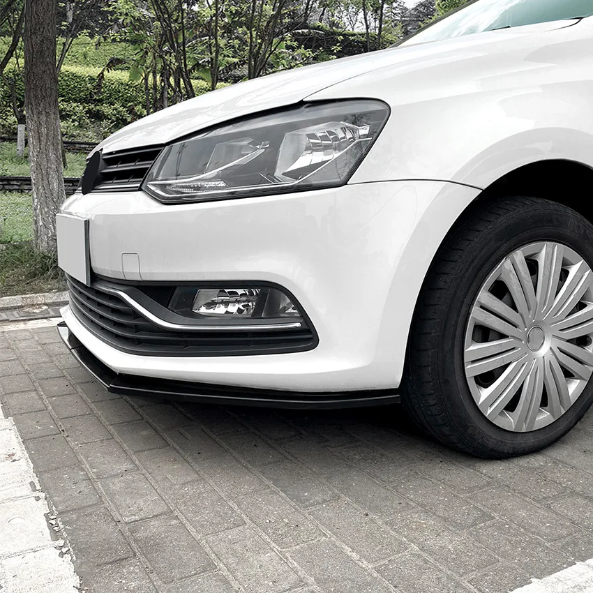 폭스바겐 폴로 MK5 6R 6C TDI TSI 2009-2017 바디킷 튜닝용 프론트 범퍼 립 스포일러 스플리터 디퓨저 (글로스 블랙) 썸네일 5