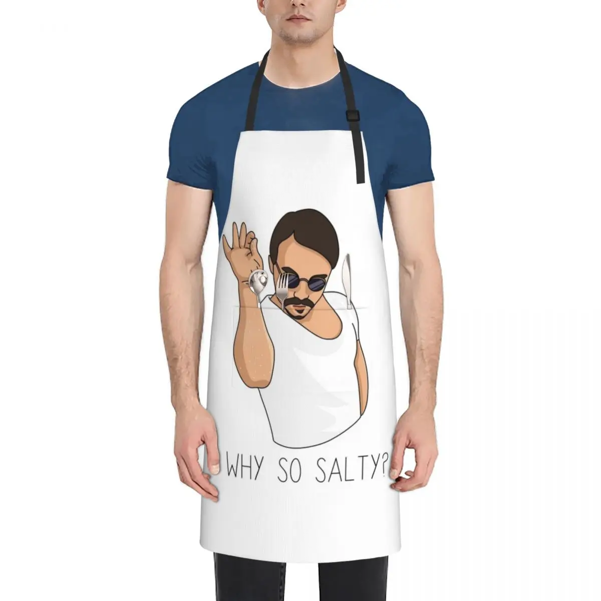 Salty Salt Bae Apron Things For The Kitchen Woman Work For Girl Hairdresser Apron