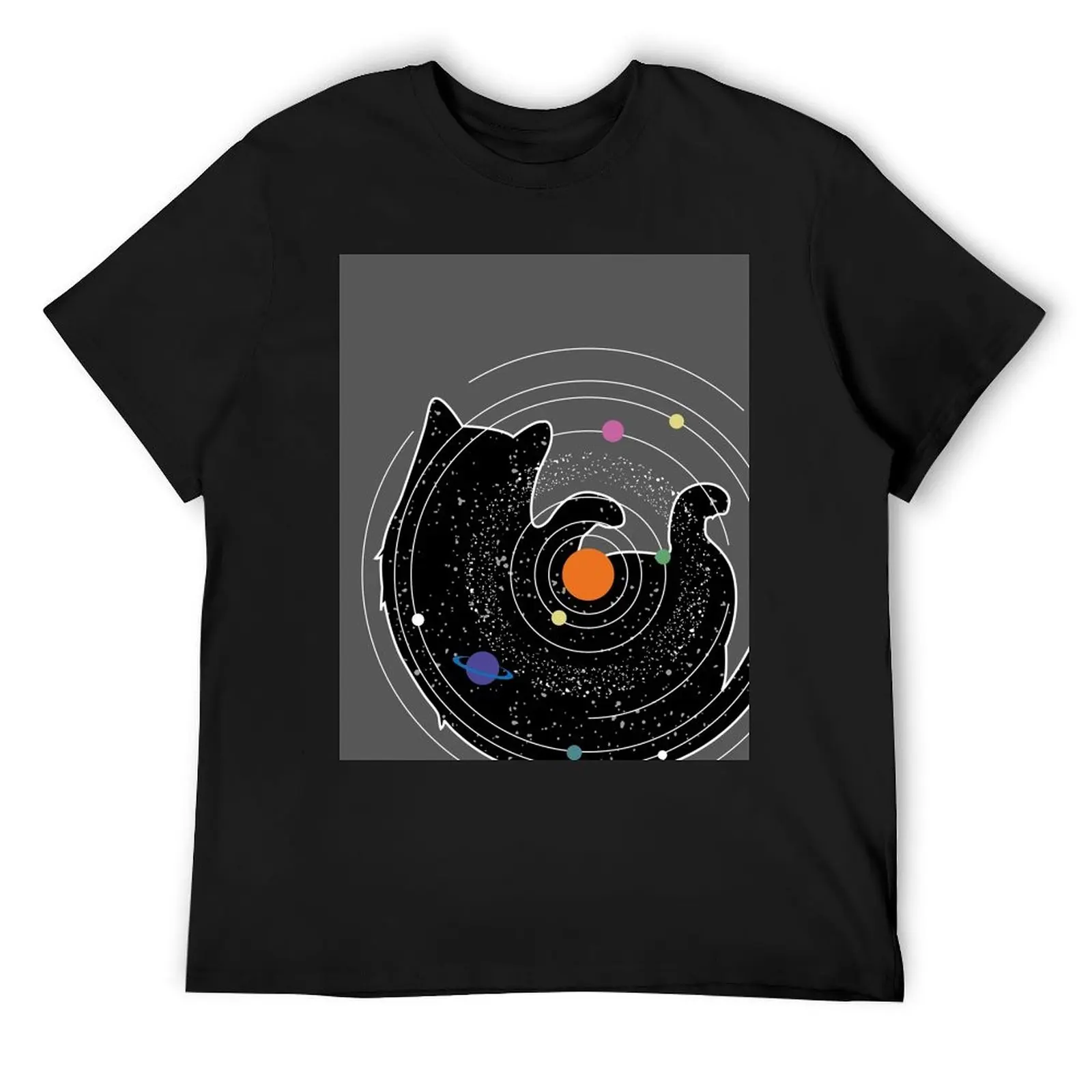 

Space cat univers T-Shirt Aesthetic clothing graphic shirts plain t shirts men