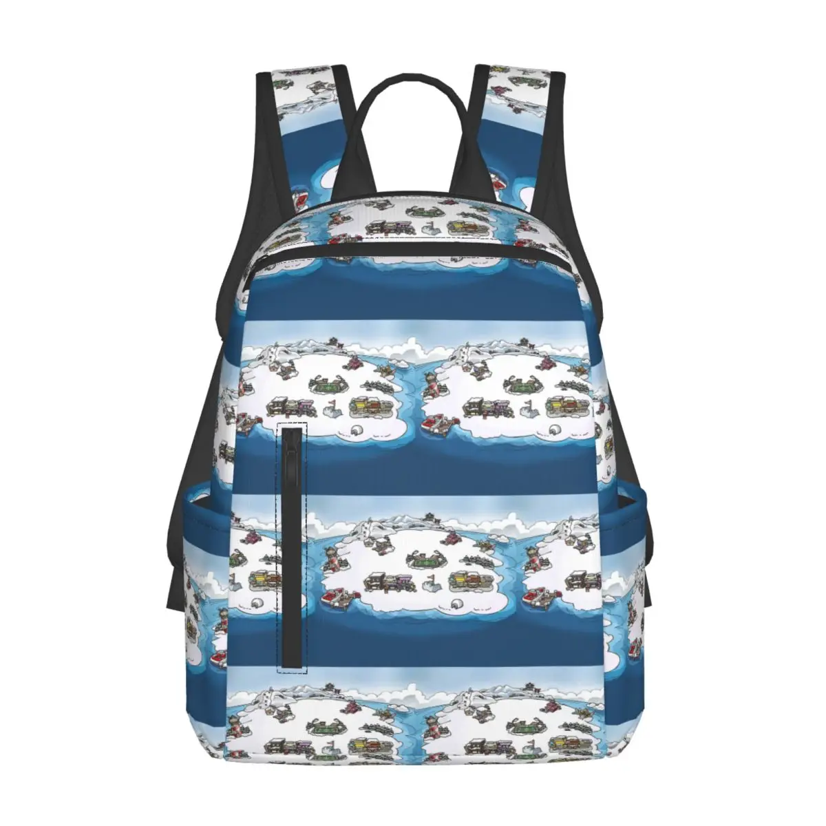 Club Penguin M Backpack Daypack Large Capacity Children BookBag School Bag Shoulder Bags for Men Women