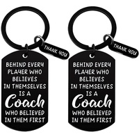 Coach Appreciation Gift Thank You Keychain Gift for Hockey Baseball Soccer Football Volleyball Team Fitness Instructor