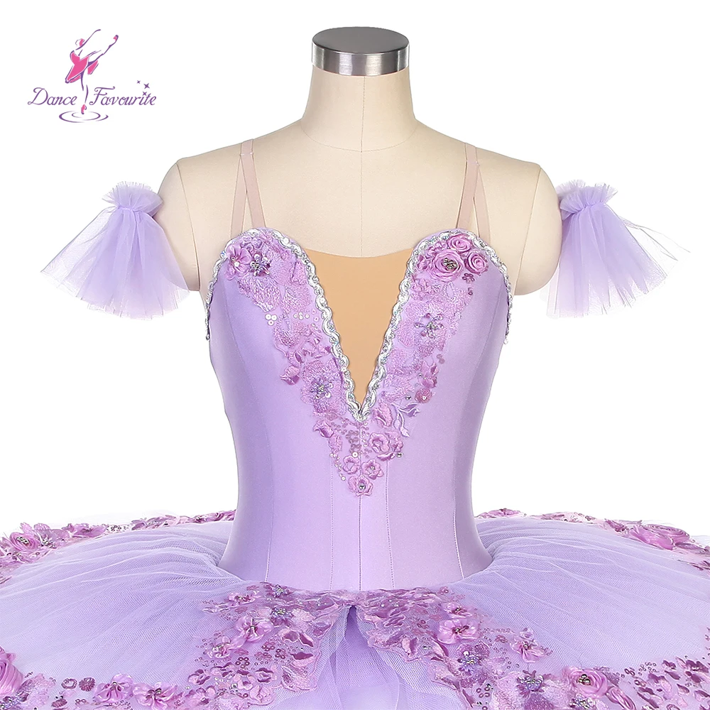 BLL503 – Tutu en Tulle ivoire, corsage en Spandex, décoré avec des appliques noires, Tutu de Ballet pré-professionnel, pour la danse de Ballet