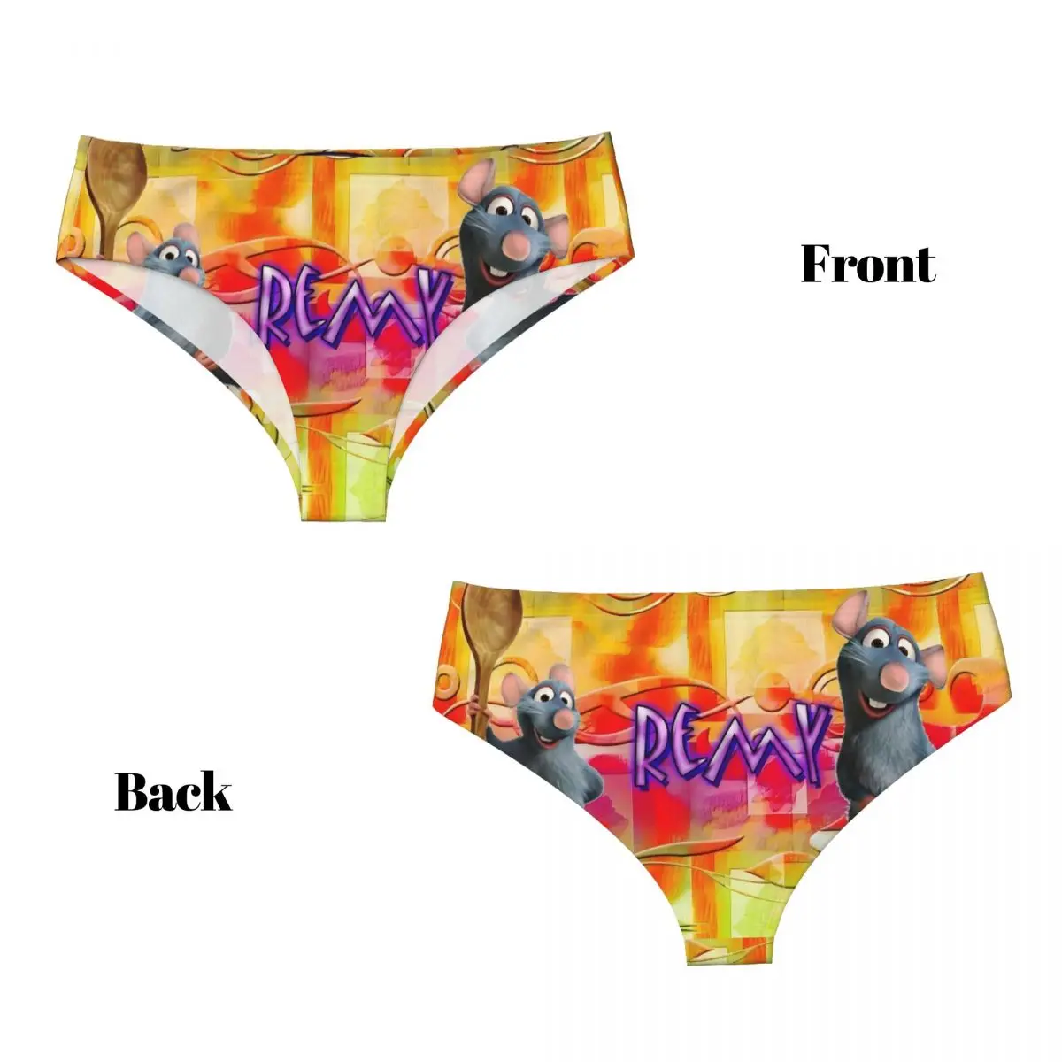 مخصص راتاتوي ريمي الرسوم المتحركة ملصق سراويل قصيرة المرأة ملابس داخلية جيدة التهوية