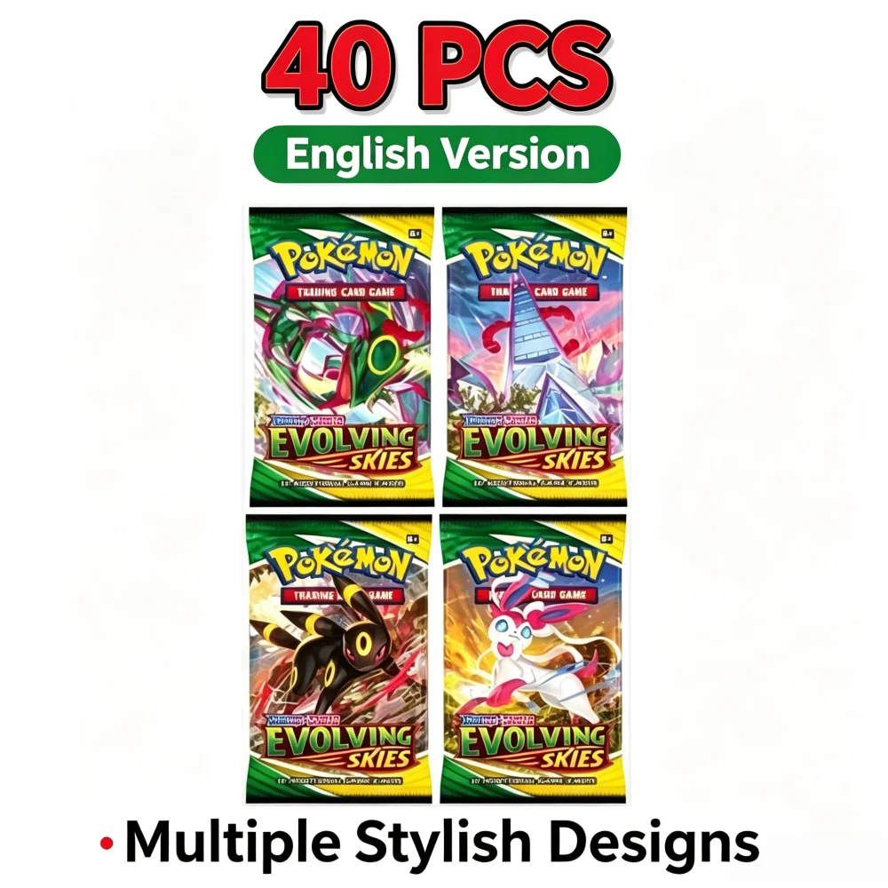 40/360Pcs TCG Booster Box Scarlet & Violet Prismatic Evolutions English Rare Holo Trading Cards Collection Gift for Kids