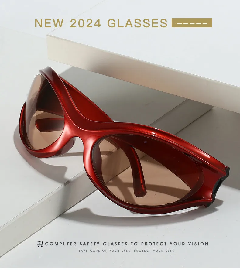 Dynamo Cat Eye Sonnenbrille Frauen Luxus Marken designer neu in Mode runde Sonnenbrille für Männer y2k Punk Sport brille männlich – Detail 1