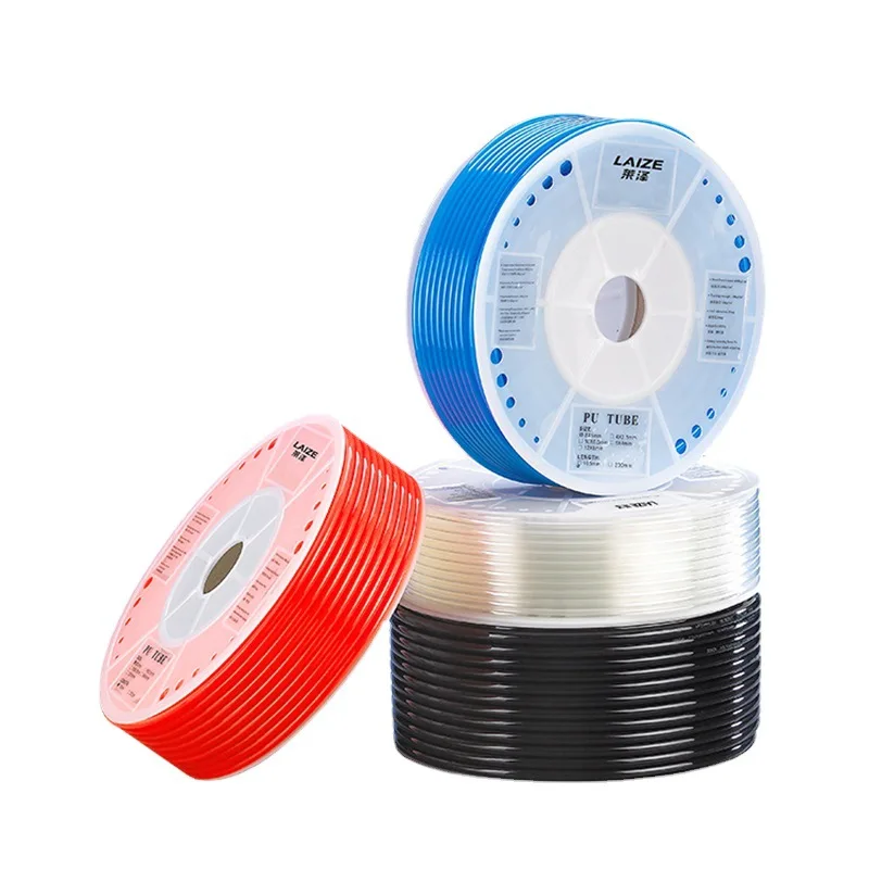 

8*12 1208 mmPU air compressor, transparent air hose,, 100 meters, red, blue, transparent, black