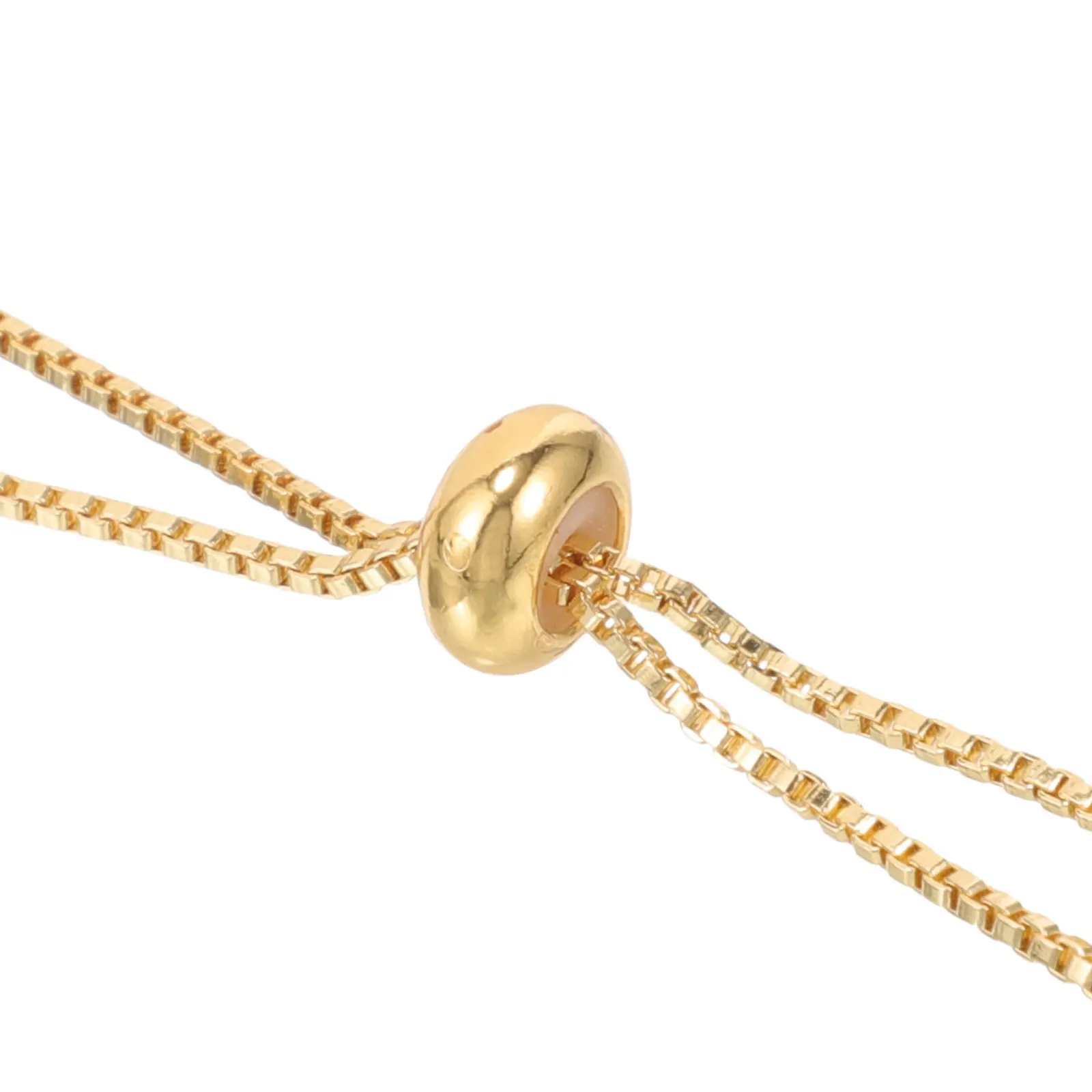 

5 Pcs 18K Gold Plated Bracelet Clasp Chain Adjustable Slider Zircon Stretchable Jewelry Making for Wrist