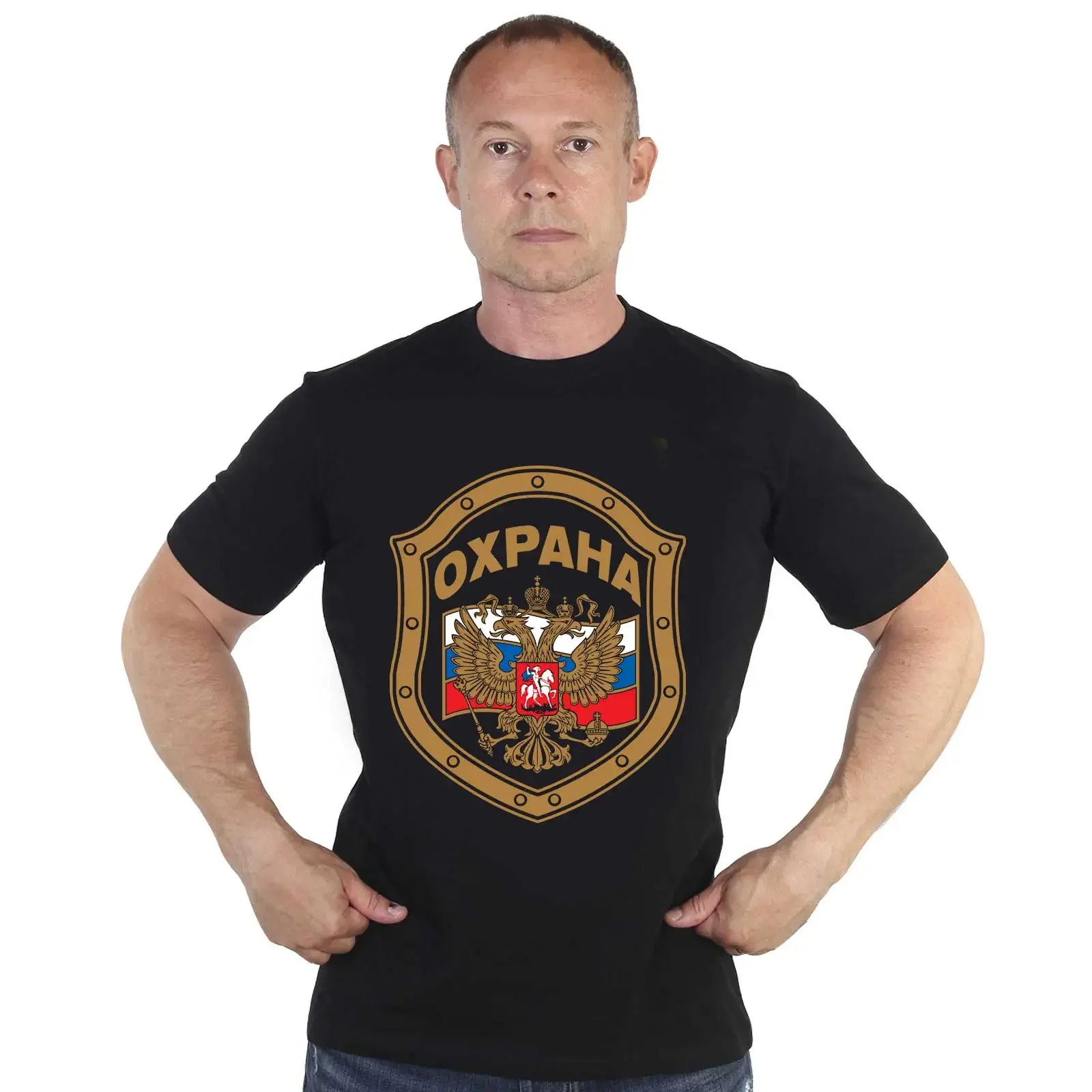 Russian Double-headed Eagle Flag Guard Badge T-Shirt New 100% Cotton O-Neck Summer Short Sleeve Casual Mens T-shirt Size S-3XL