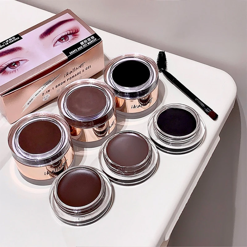 Two-in-one eyebrow cream and eyebrow gel, wild eyebrows from Europe and America, shaping and thickening eyebrow gel