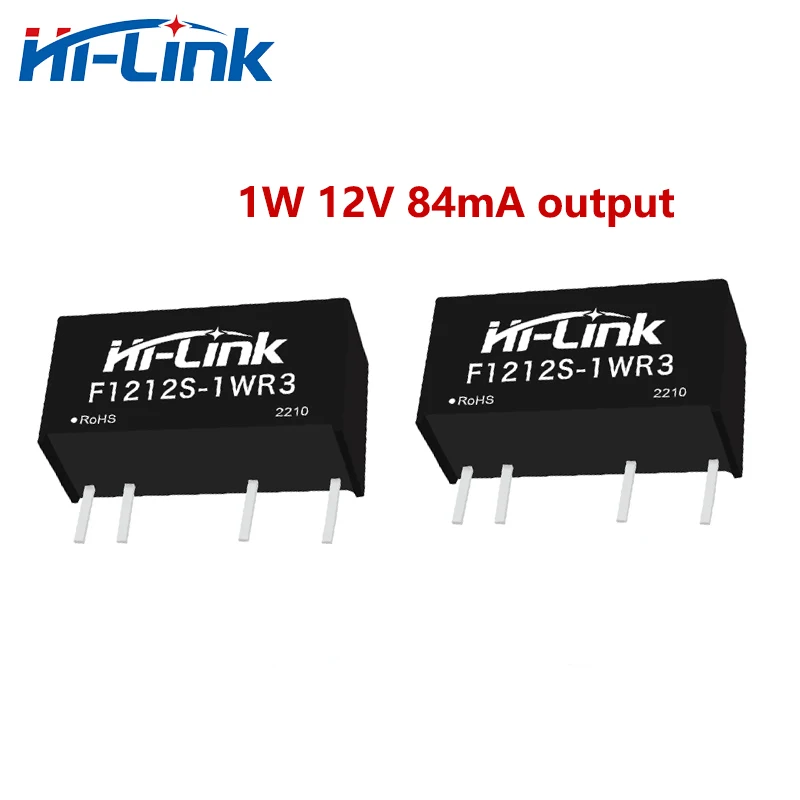 Hi-Link New Model 10pcs/lot F1212S-1WR3 Mini 1W 12V 84mA DC DC Converter Power Supply Intelligent Module Smart Home