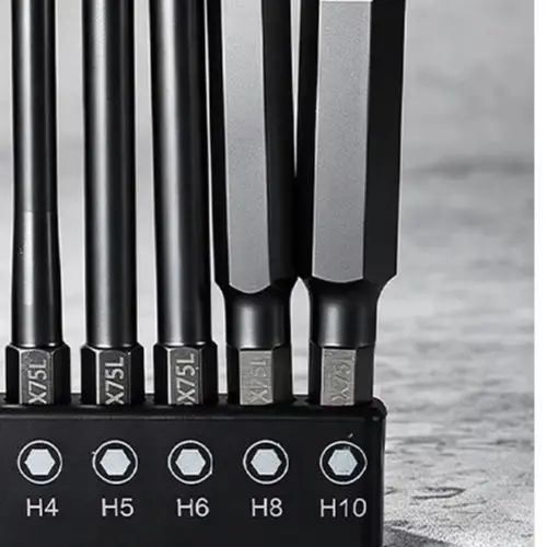 Magnetic Ball End Hex Screwdriver Bit H1.5-H10mm 75mm High Hardness Steel Driver For Mechanical Repair Furniture Assembly DIY To