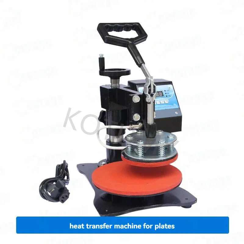 Heat Transfer Plate Press Machine Adjustable Temp Time For Gift Workshop Continuous Custom Dish Pattern Mass Sublimation
