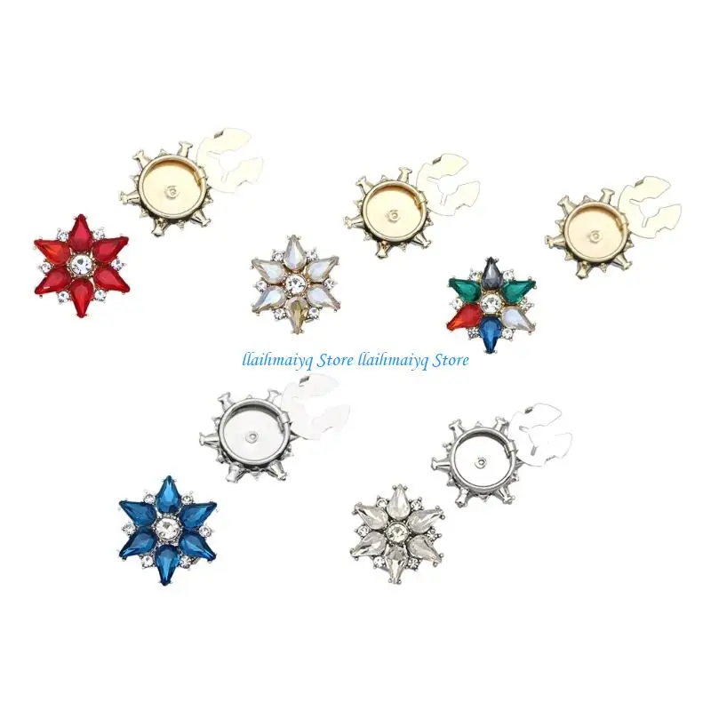 

573B Sewing On Star Embellishments Buttons Rhinestones Patches Clothing Decoration for Garment Decoration And Accessories