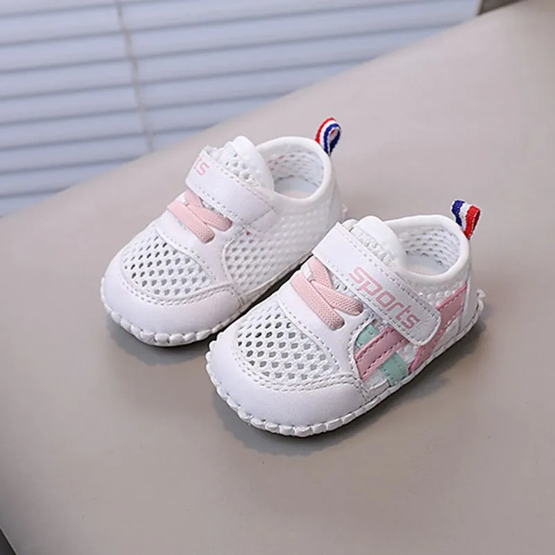 

Spring Summer Soft Bottom Baby Shoes Girls Walking Shoes Mesh Upper Baby Cool Shoes Toddler Learning to Walk Shoes Baby Sneakers