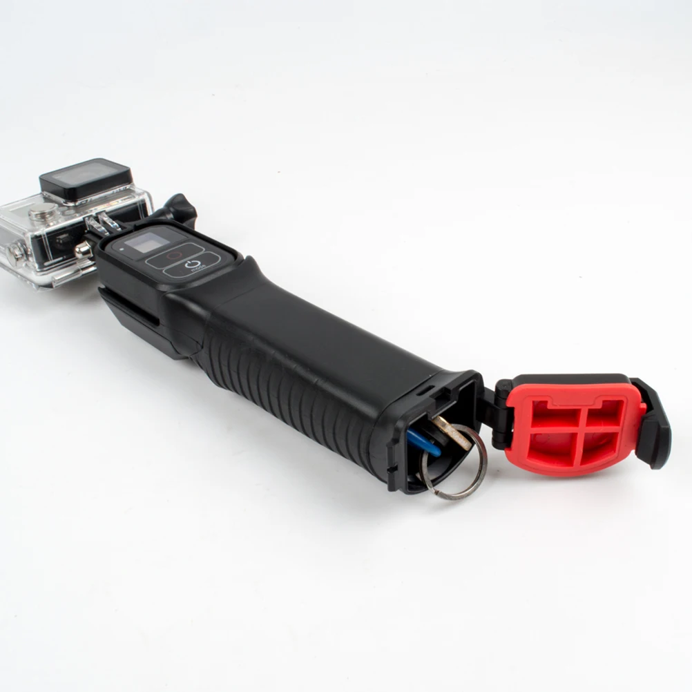 

Monopod Floating Stick Black Waterproof Handheld Selfie Stick Pole Storage Screw Hole for Sports Camera Buoyancy Rod for