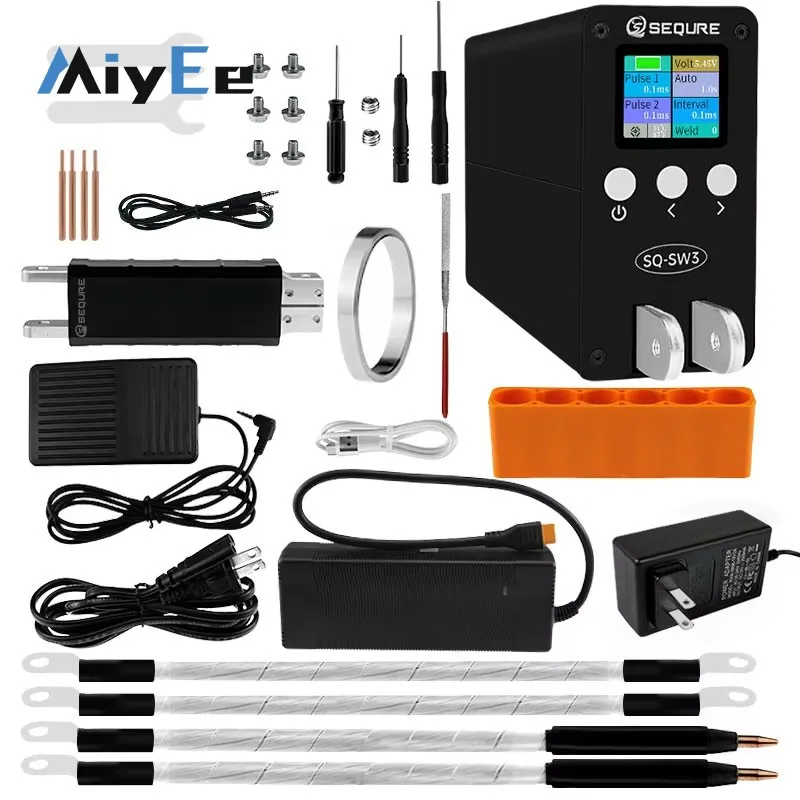 SEQURE SQ‑SW3 2500A Capacitor Energy Storage Spot Welder SWP25 WP30 for 18650 21700 Lithium Battery Pack DIY Welding Machine