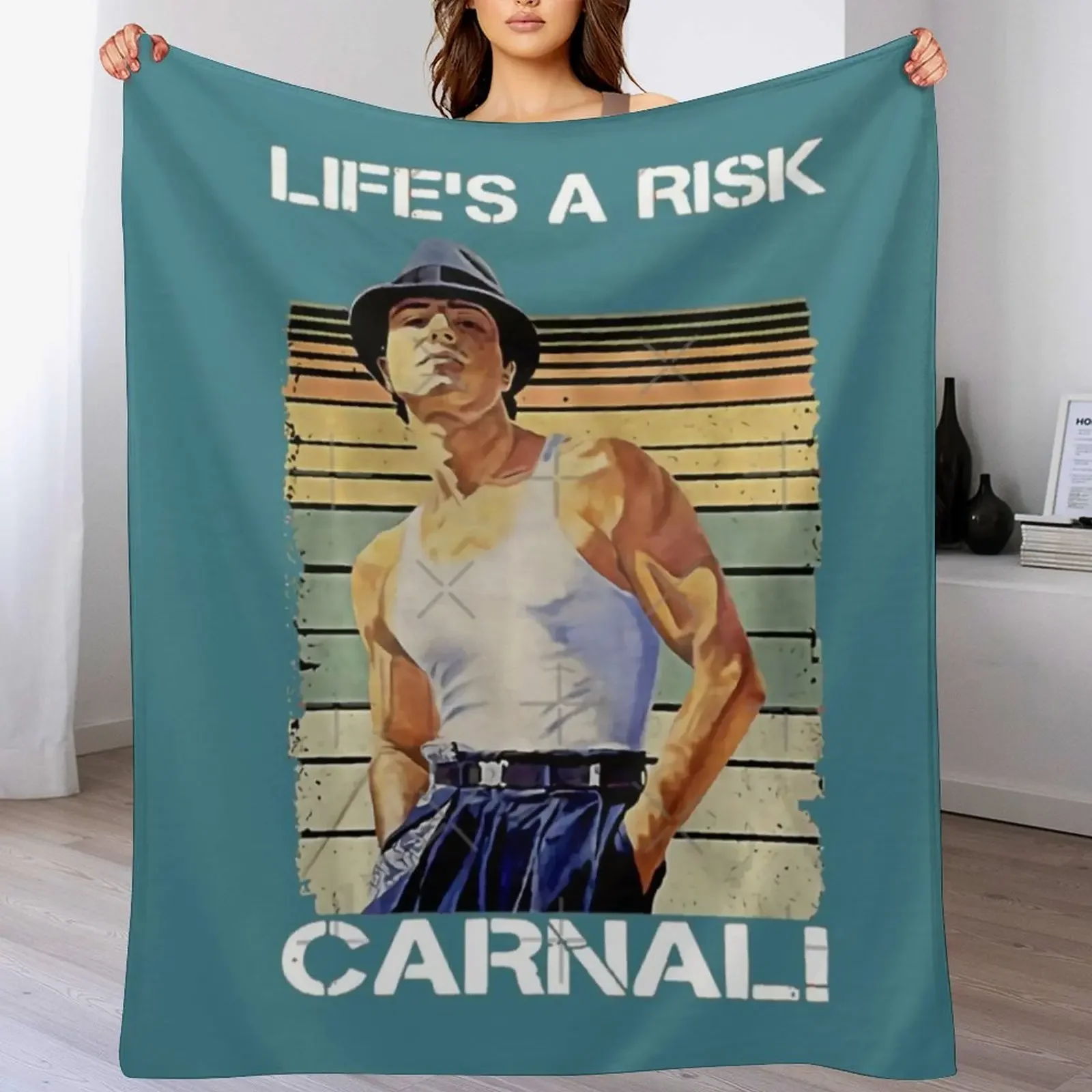 Life's A Risk C.Ar.Na.L Vintage Blood In Blood Out Inspired Throw Blanket For Sofa Thin Moving sofa bed Cute Blankets