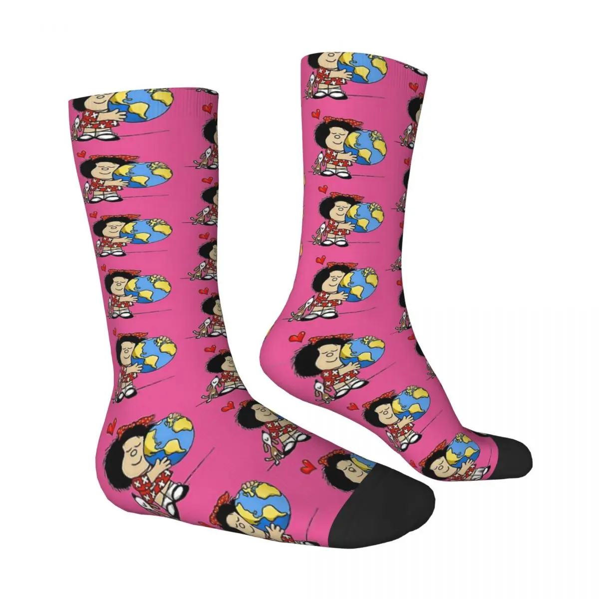 Mafalda Miguelito Comic Puppy World Men Women Socks Windproof Novelty Spring Summer Autumn Winter Stockings Gift