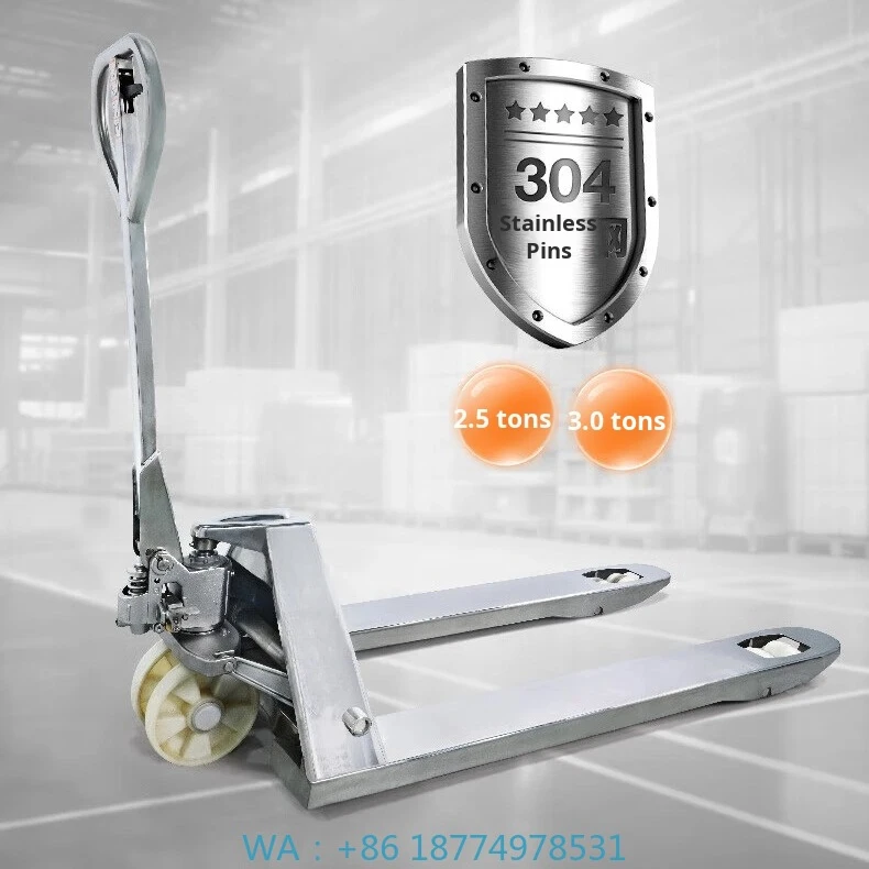 Hydraulic Forklift Pallet Truck Floor Jack for Loading Manual304 Stainless Steel Manual Hand Truck 2 Ton 3 Ton Capacity