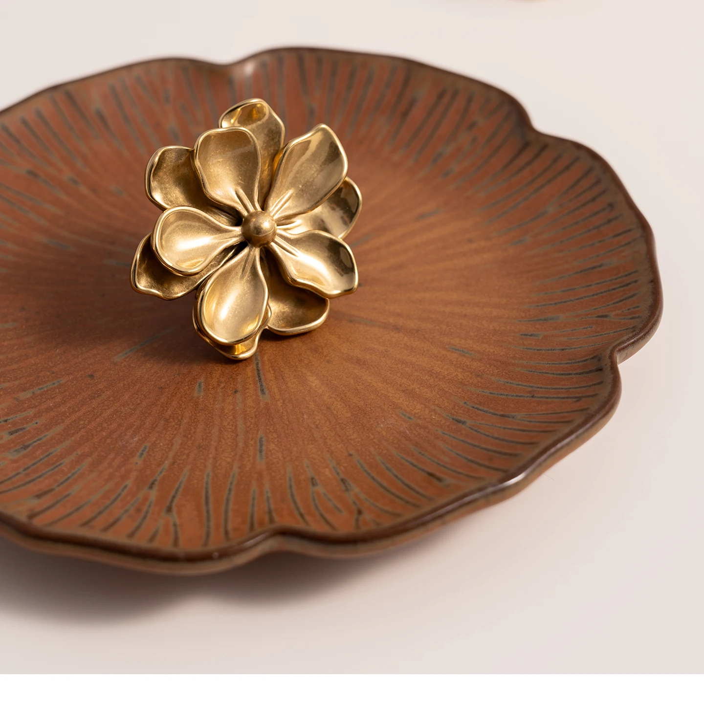 camellia brass cabinet knobs product detail 9