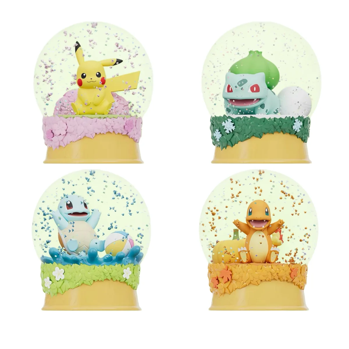 Anime Pokemon Natural Wild Crystal Ball Ornaments Blind Box  Action Figures Pikachu Bulbasaur Squirtle Model Toys Birthday Gift