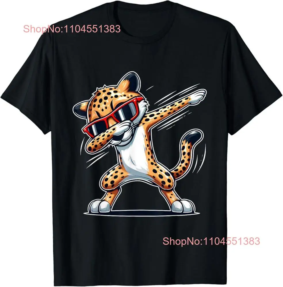 

Dabbing Cheetah Wear Glasses Cute Funny Cheetah Animal T-Shirt