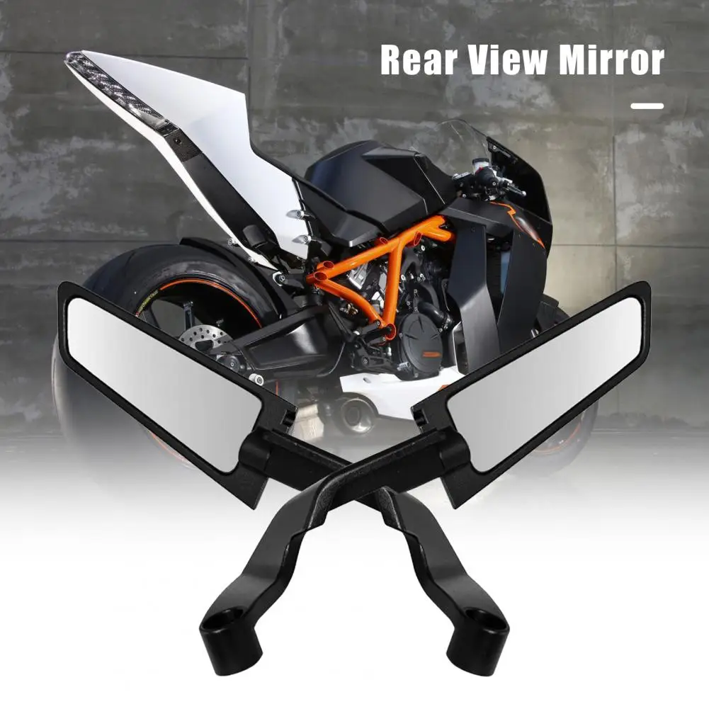 2Pcs 360-Degree Rotating Wind Wing Side Mirrors Motorcycle Rear View Mirrors Adjustable Shatterproof Convex Mirrors 백미러