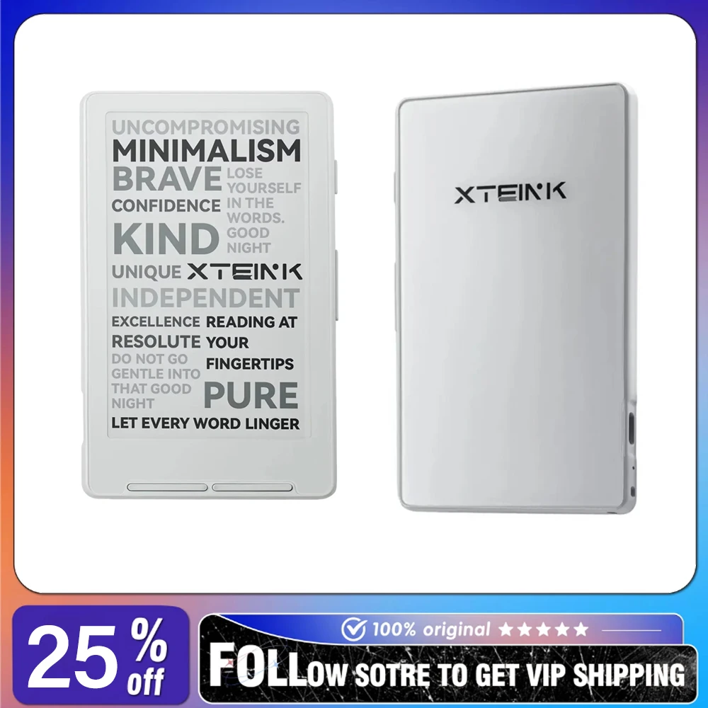 XTEINK X4 Classic 4.3 Inch E-Ink Screen Reader 68g Lightweight 920mAh Battery Life Shake Flip Pages Design Magnetic Reader