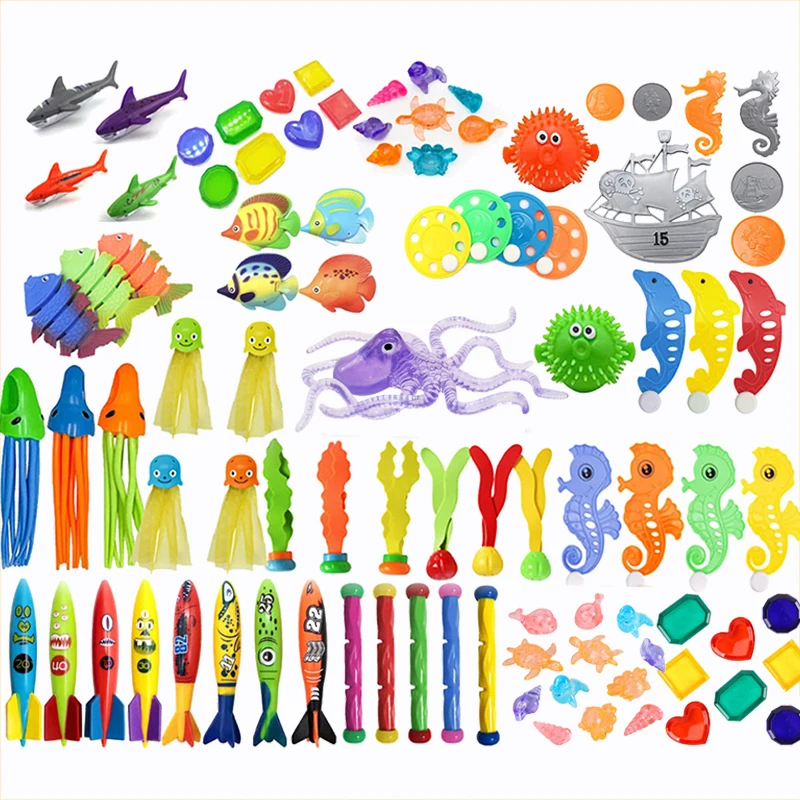 Giocattolo per immersione in plastica per bambini Galleggiante estivo Piscina Accessori per allenamento subacqueo Torpedo Alghe Giochi d'acqua per bambini TMZ