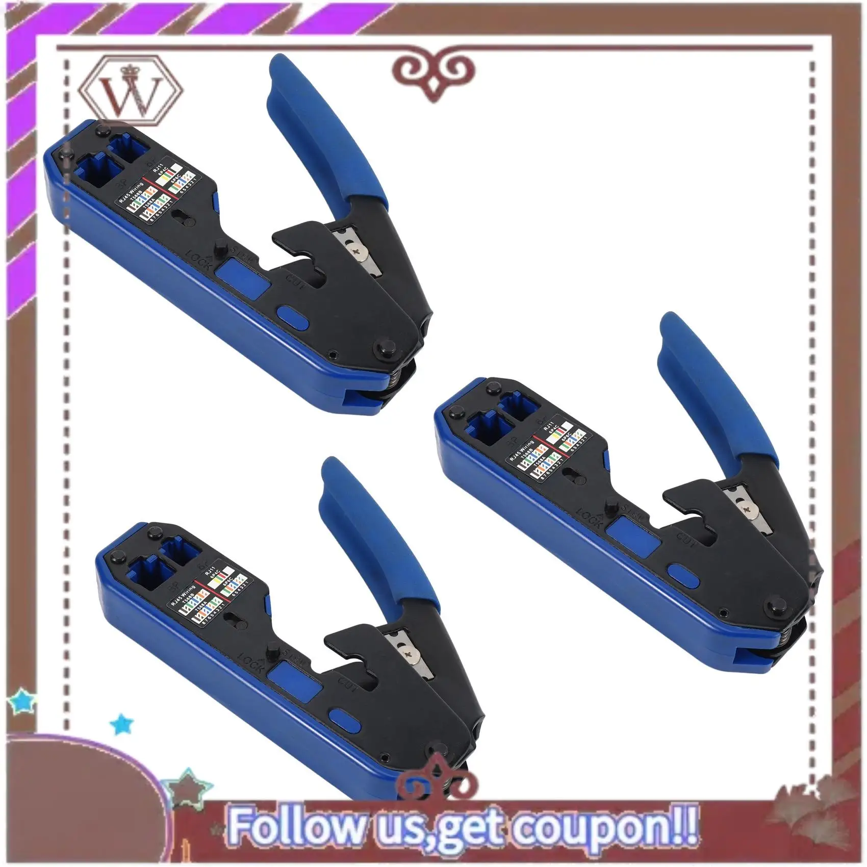 Latest 3X RJ45 Tool Network Crimper Rj45 Crimping Tool Stripper Cutter For Rj45 Cat6 Cat5e Cat5 Rj11 Rj12 Connector