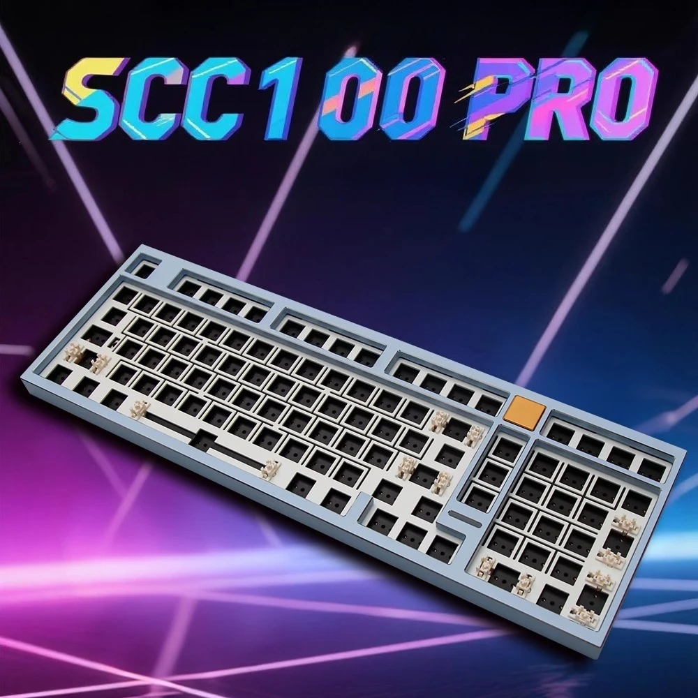 

SCC100 PRO Keyboard Kit Customized Tri-mode Wireless Aluminium Alloy Mechanical Keyboard Kit Gaming Office Keyboard Accessories
